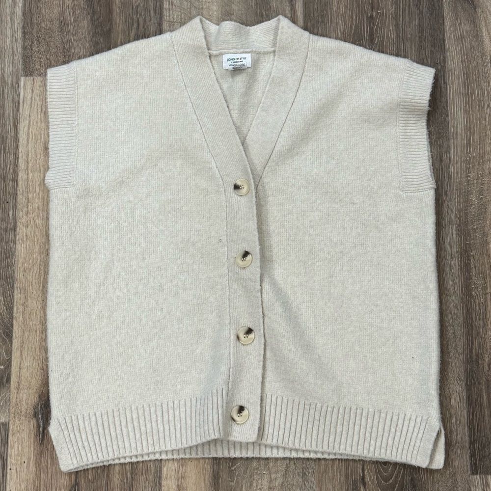 Song of Style Button Up Soft Sleeveless Top Vest Women’s Small
